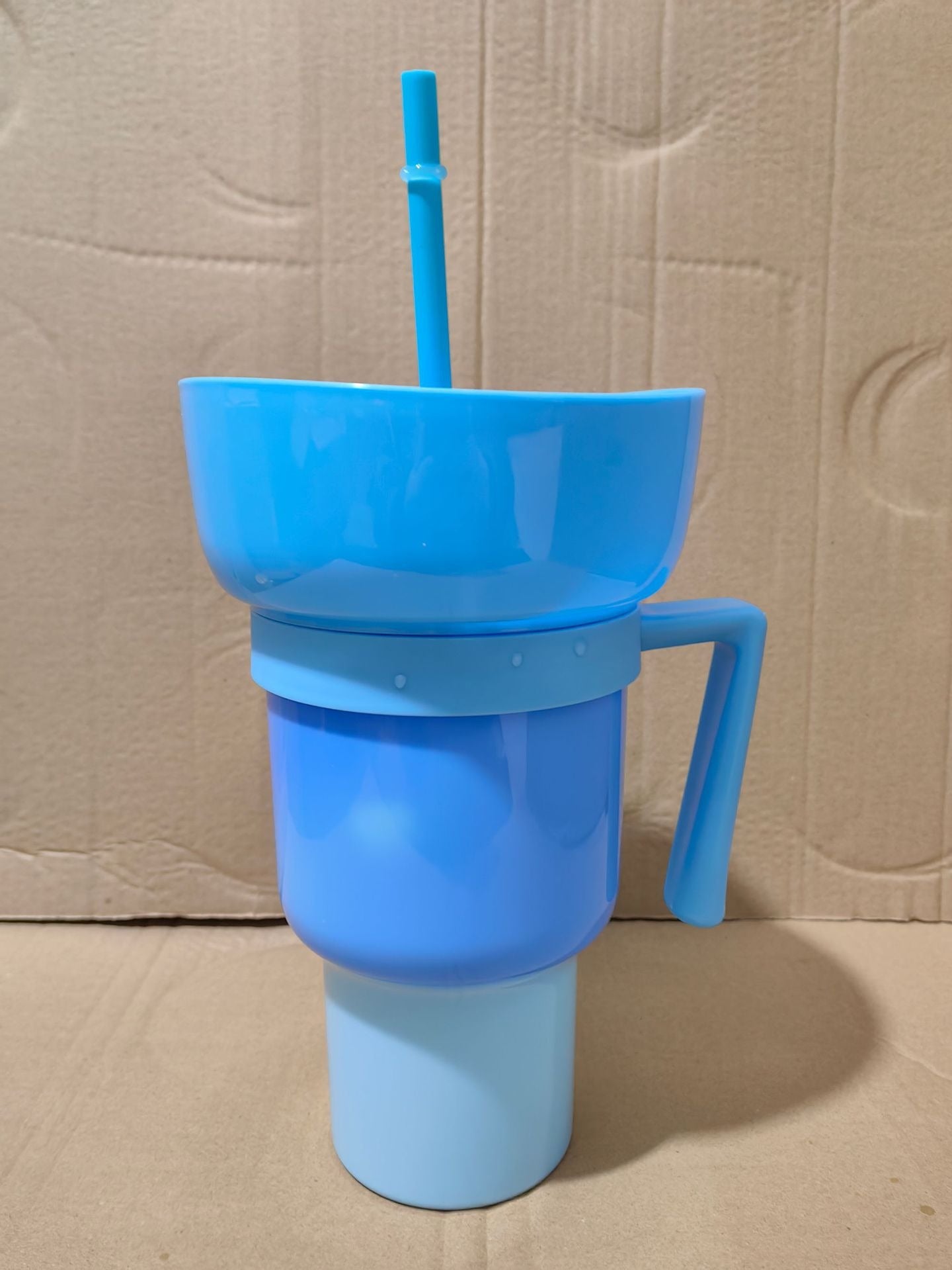Rice popcorn bucket drink cola juice straw cup popcorn cola bucket