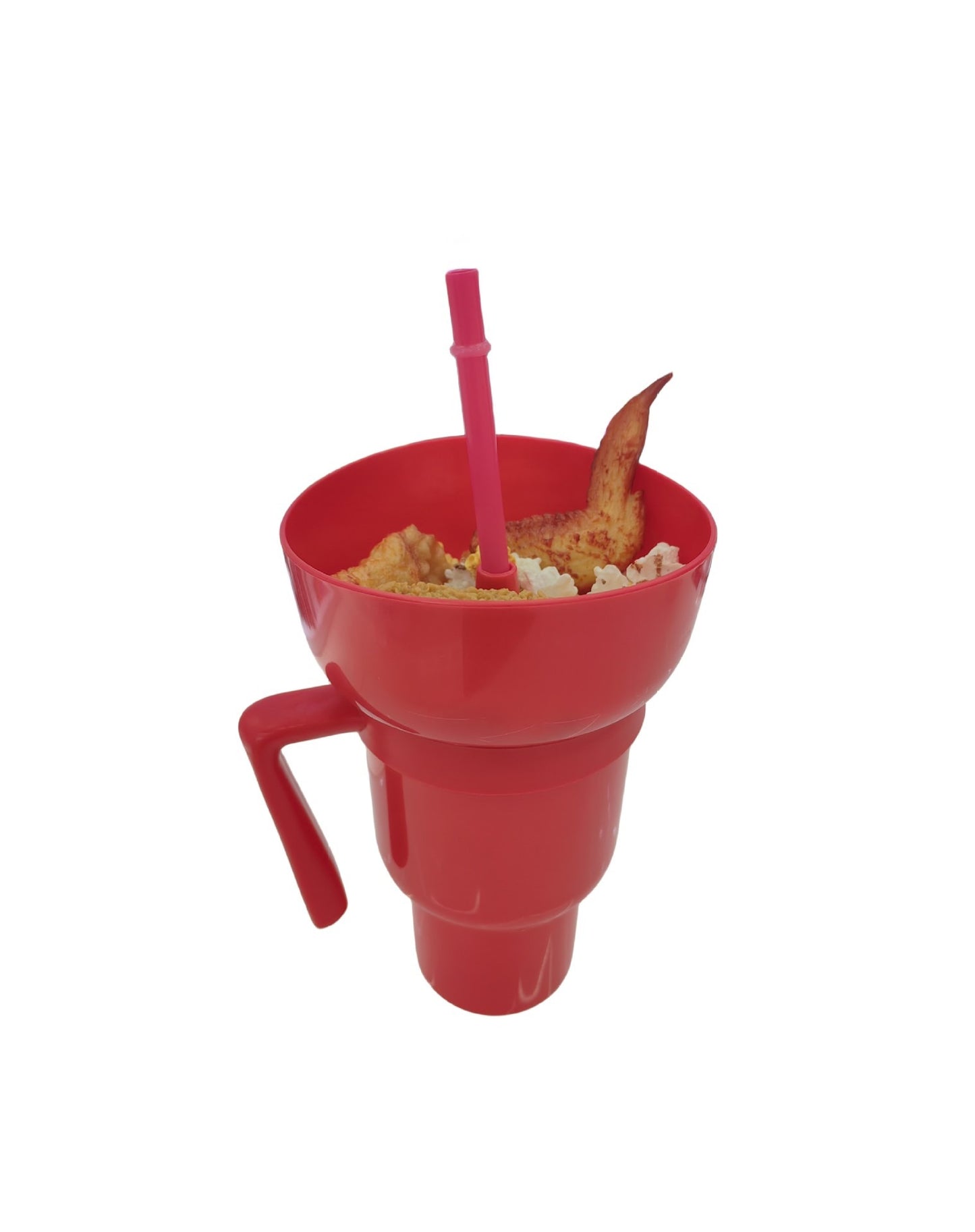 Rice popcorn bucket drink cola juice straw cup popcorn cola bucket