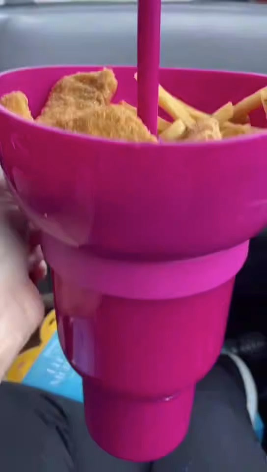 Rice popcorn bucket drink cola juice straw cup popcorn cola bucket