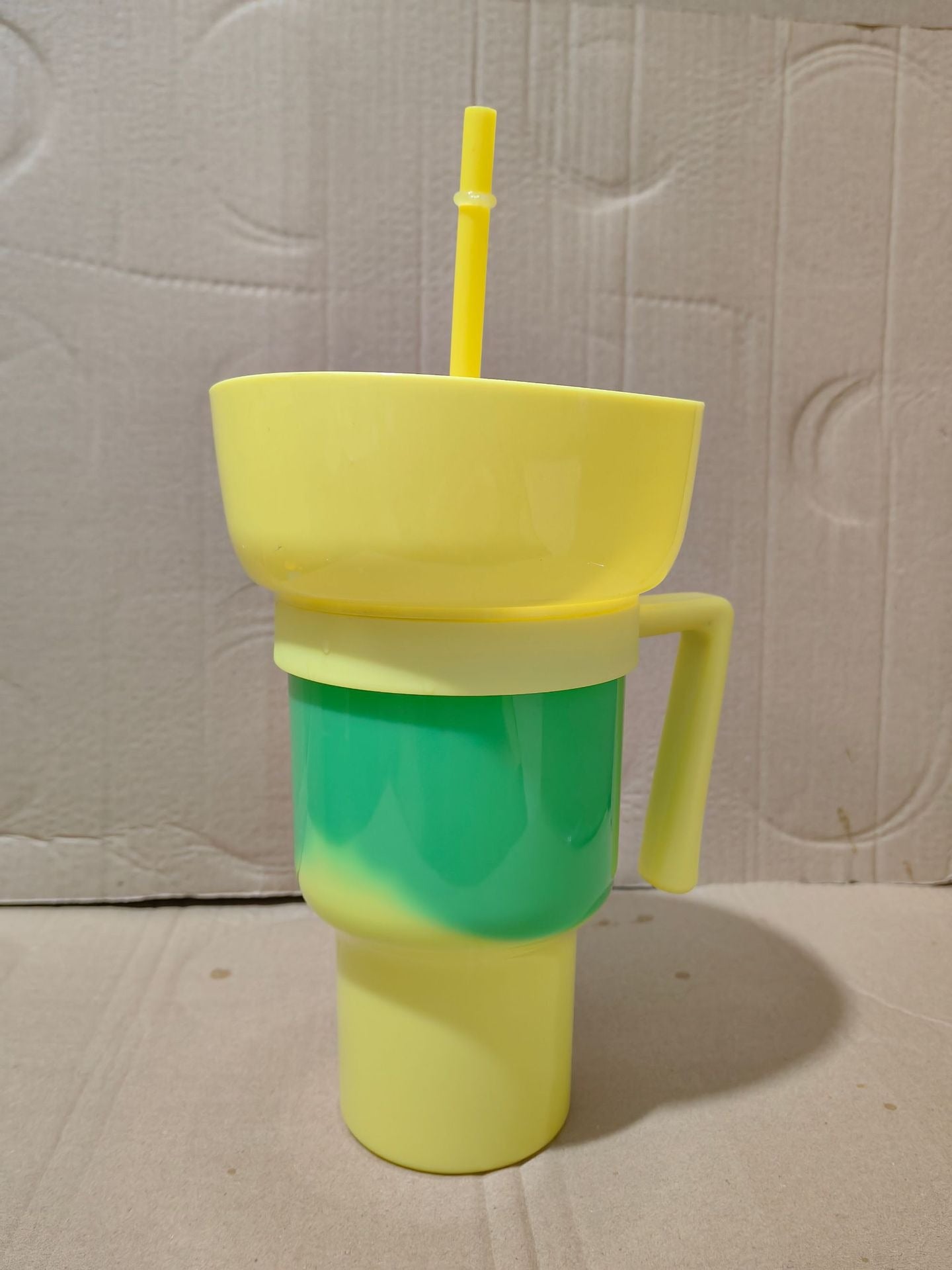Rice popcorn bucket drink cola juice straw cup popcorn cola bucket