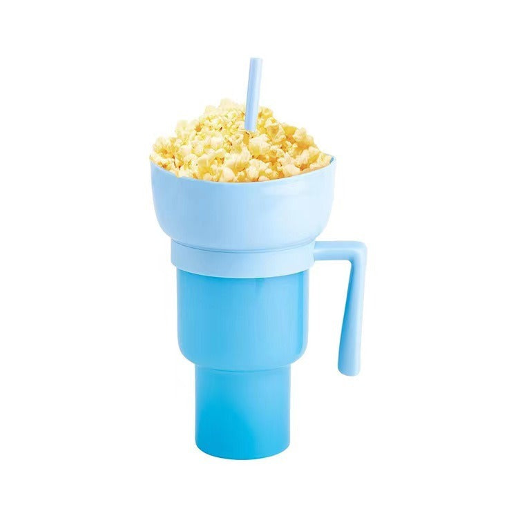 Rice popcorn bucket drink cola juice straw cup popcorn cola bucket