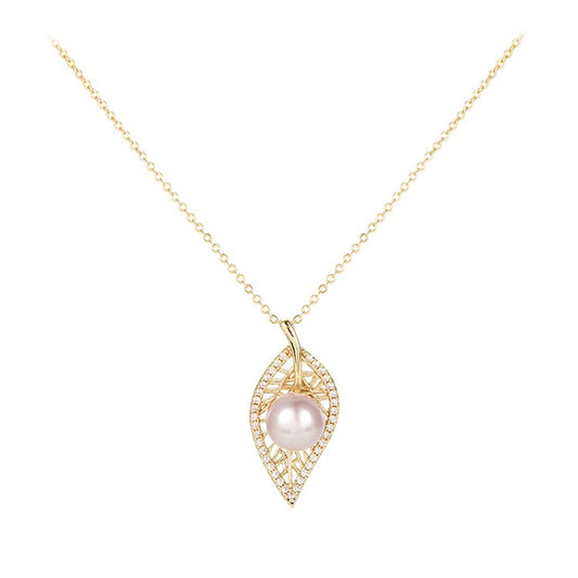 Leaf Necklace Women's Summer Light Luxury High end New Internet Celebrity Versatile Collar Chain Short Style
