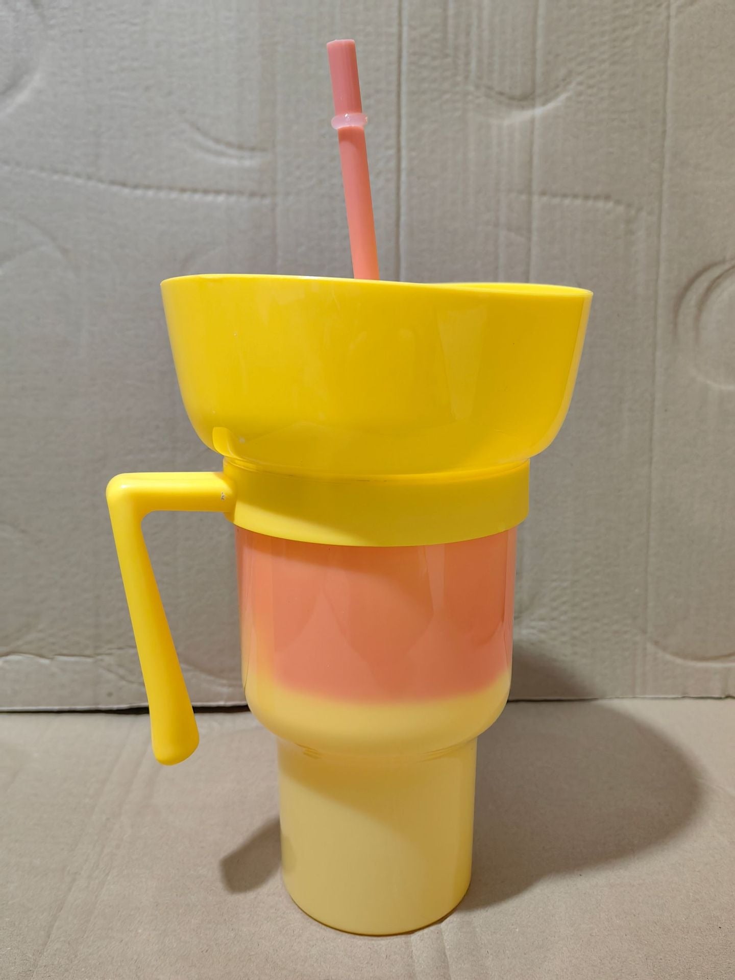 Rice popcorn bucket drink cola juice straw cup popcorn cola bucket