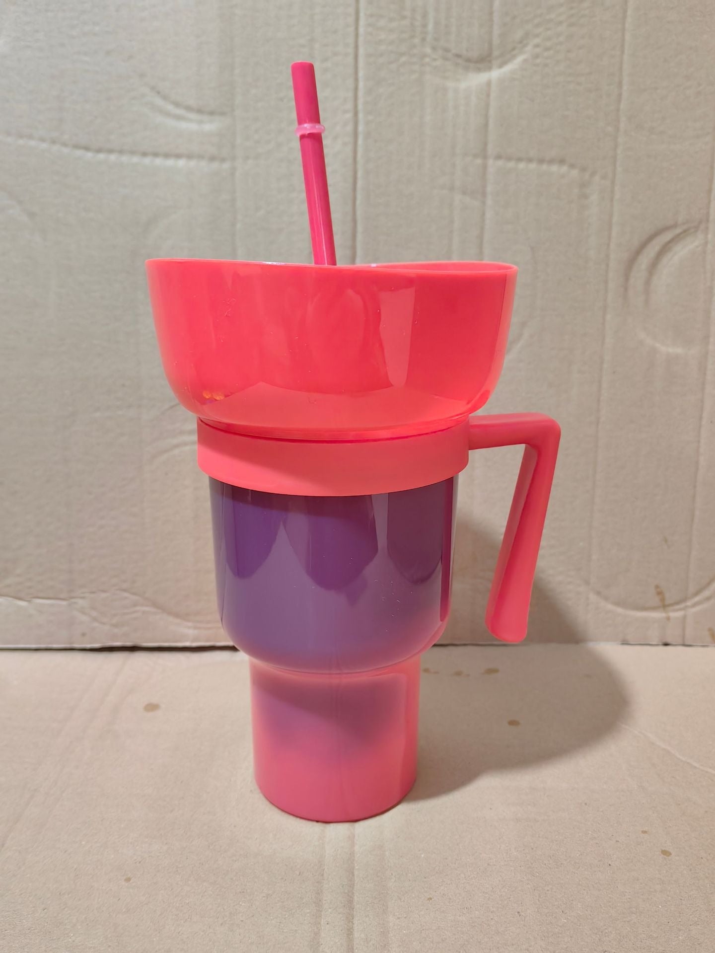 Rice popcorn bucket drink cola juice straw cup popcorn cola bucket